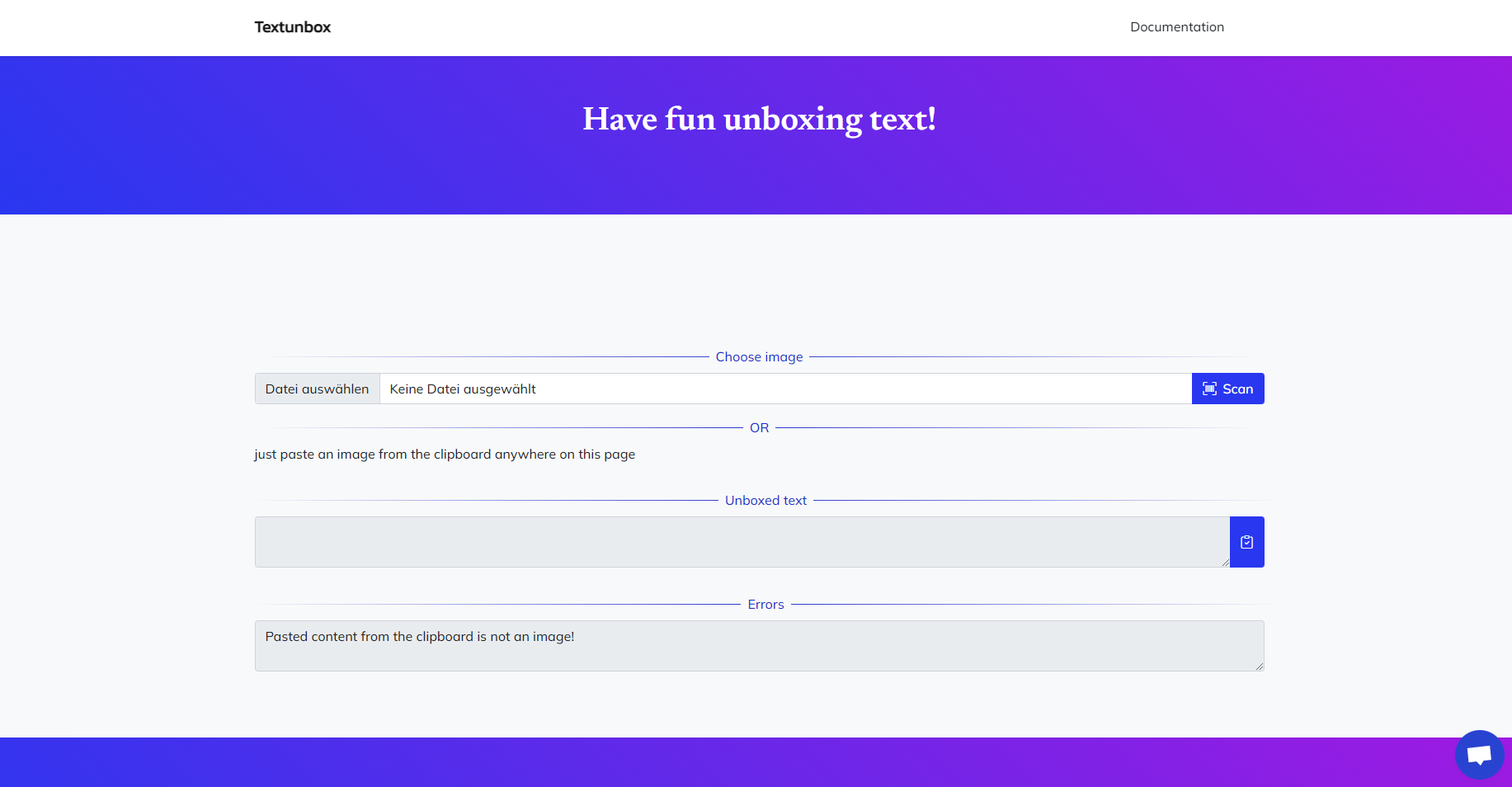 Code example for using the TextUnbox REST API